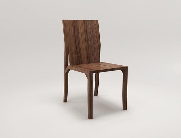 Designer Stuhl aus Massivholz